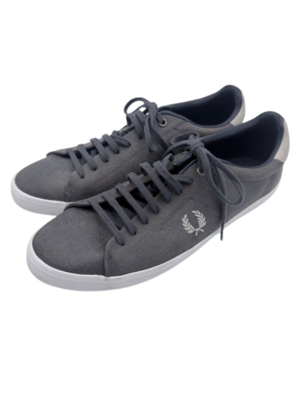 Fred Perry Howells Leather Sneakers US 10.5 Charcoal Gray Low Top Trainers Men's